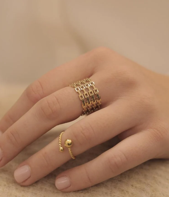 Soto ring goud Zag bijoux
