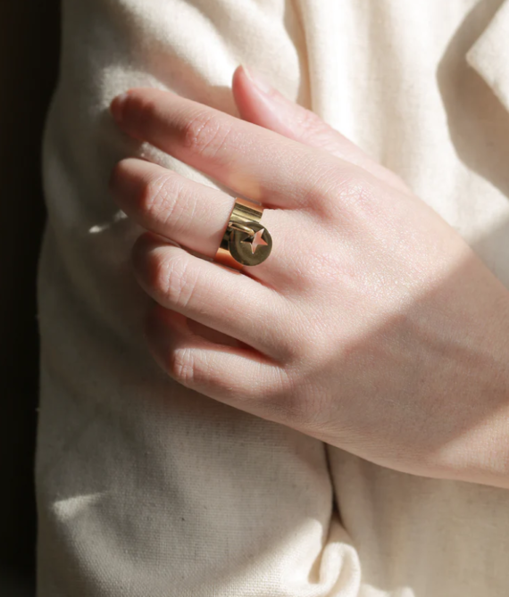 Solaria ring goud Zag bijoux