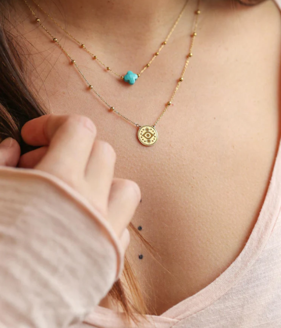 Velasquez sunstone gouden ketting Zag bijoux