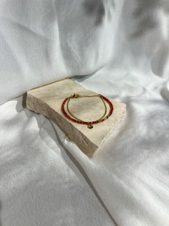 Apache carneool armband goud Zag bijoux