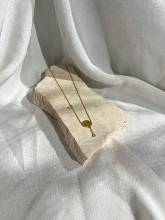 Charme gouden ketting Zag bijoux