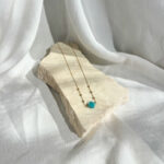 Velasquez amazoniet gouden ketting Zag bijoux