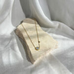 Gemme gouden ketting Zag bijoux