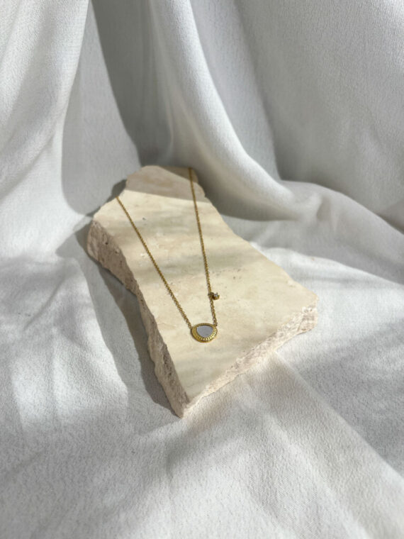 Gemme gouden ketting Zag bijoux