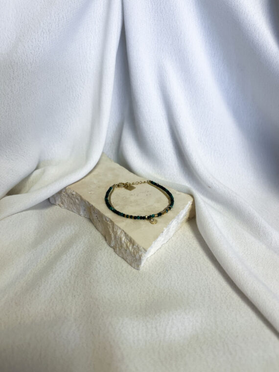 Apache malachiet armband goud Zag bijoux
