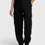 Twill cargo pants black Alix the label