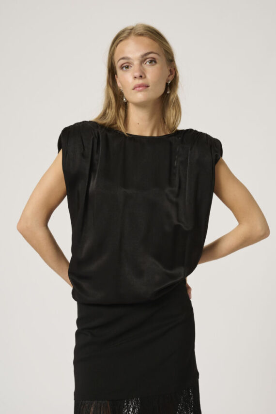 Estellemw wrap top black My essential wardrobe