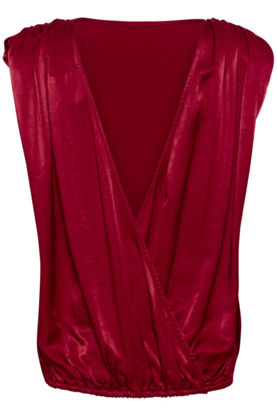 Estellemw wrap top red My essential wardrobe