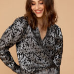 Talitha blouse black/silver Freebird