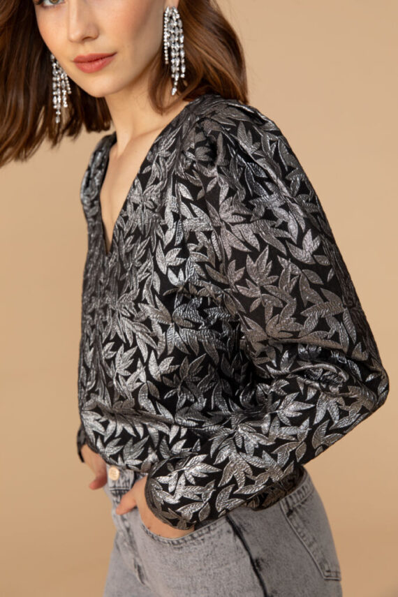 Talitha blouse black/silver Freebird