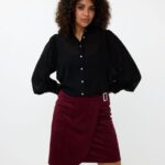 blouse fancy lace cuff black Esqualo