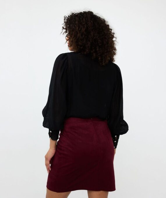 blouse fancy lace cuff black Esqualo