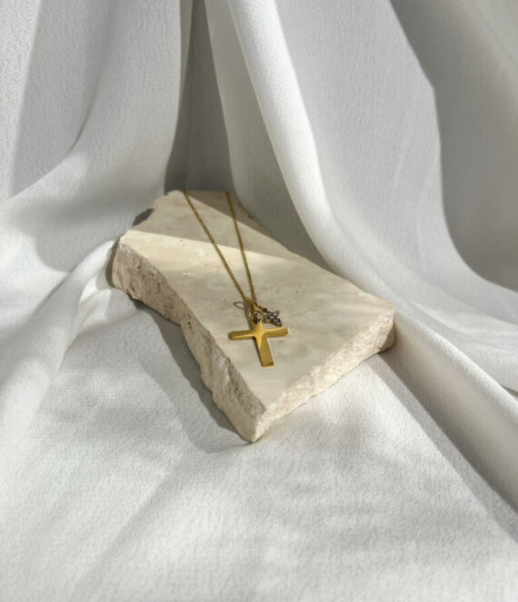 Visning gouden ketting Zag bijoux