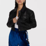 Faux leather blouse Alix the label