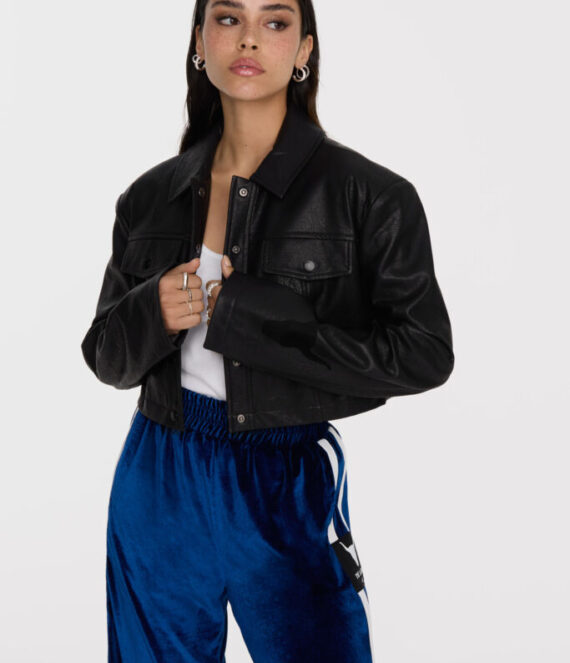 Faux leather blouse Alix the label
