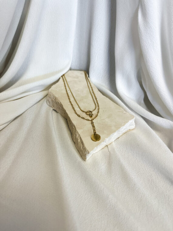 Fretia gouden ketting Zag bijoux