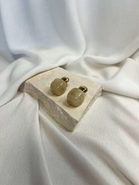 Oedipus witte oorbellen ZAG Bijoux