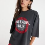 The label t-shirt grey Alix the label