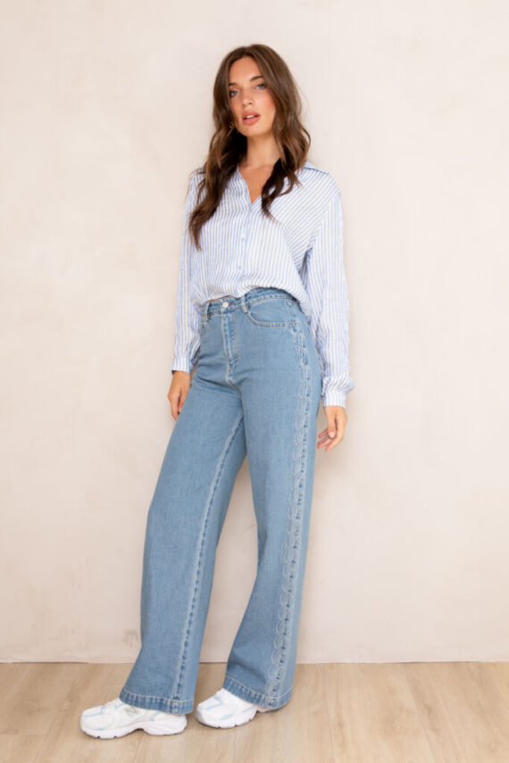 Melody broek mid blauw Freebird