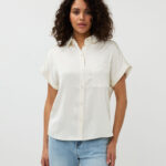 Blouse pocket satin look Esqualo