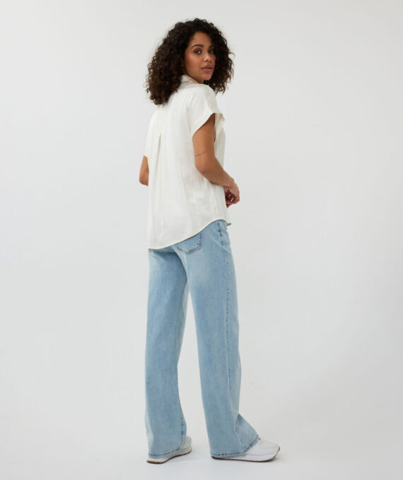 Blouse pocket satin look Esqualo