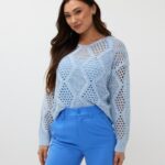Sweater ajour sky blue Esqualo
