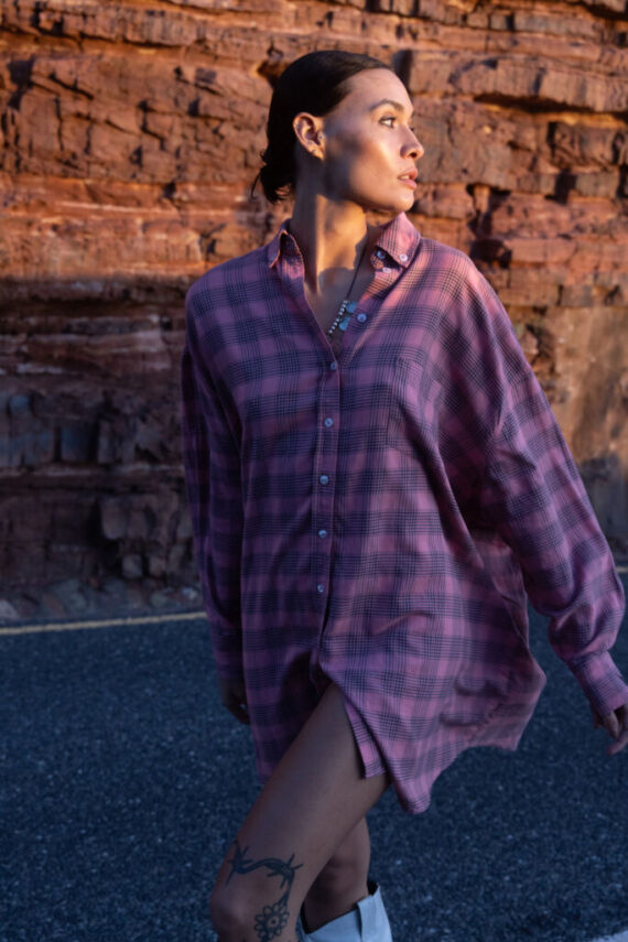 Check blouse dress Alix the label