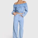 Chambray denim pants Alix the label