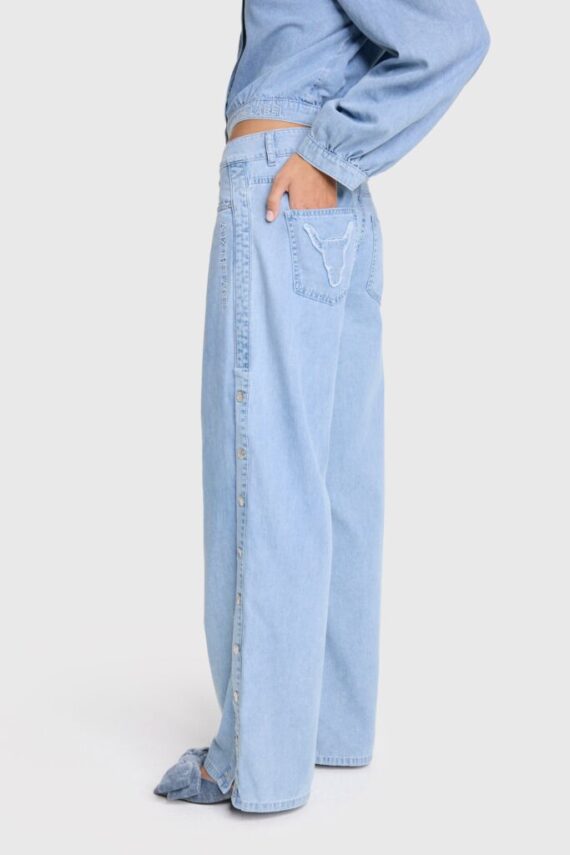 Chambray denim pants Alix the label