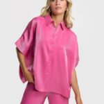 Shine boxy blouse pink Alix the label