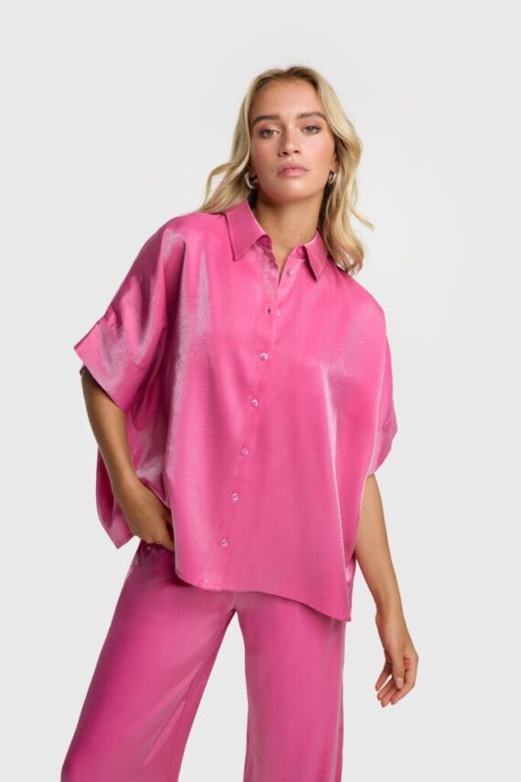 Shine boxy blouse pink Alix the label