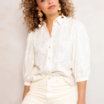 Baudine Blouse Gebroken Wit Freebird
