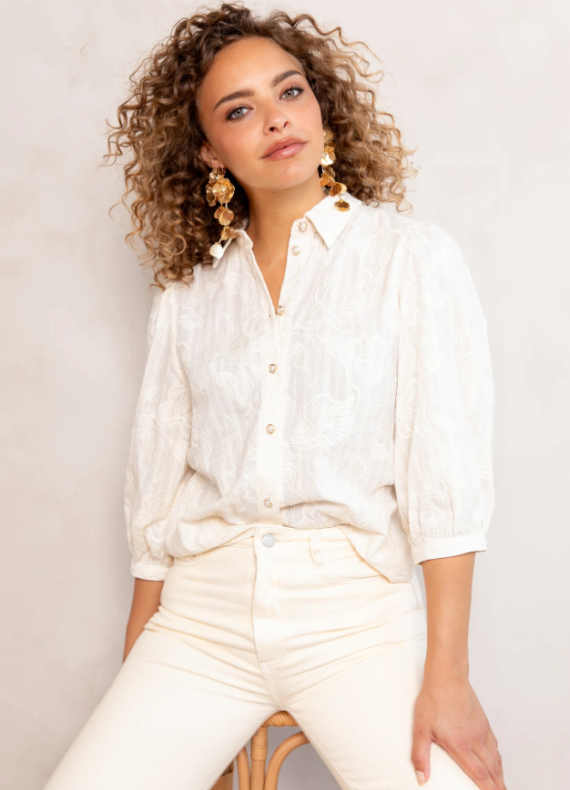 Baudine Blouse Gebroken Wit