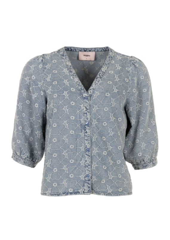 Basha SS Blouse Blauw Freebird