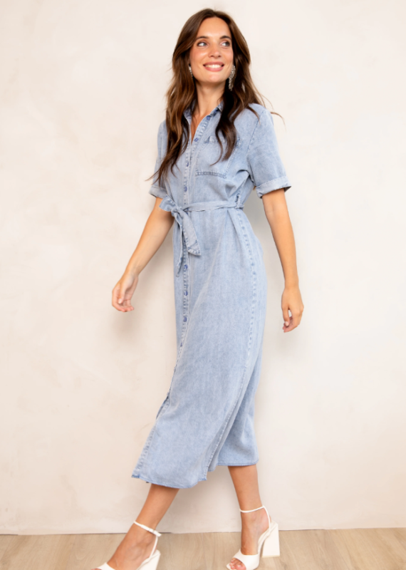 Daelia Jurk Blauw Freebird