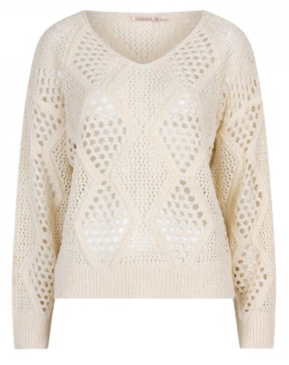 Sweater ajour ecru Esqualo