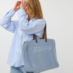 Bag embroidery blauw Esqualo