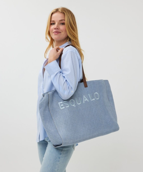 Bag embroidery blauw Esqualo