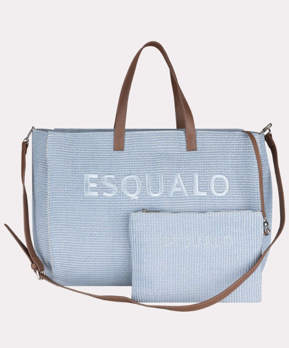 Bag embroidery blauw Esqualo