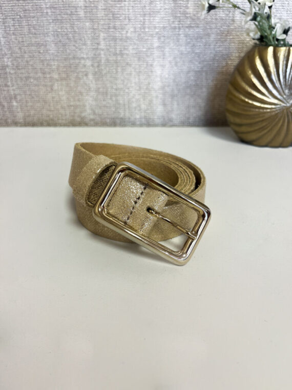 Metalica riem beige Trezz