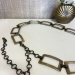 Metal riem antiek goud Trezz