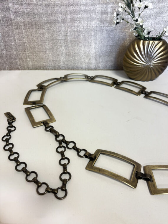 Metal riem antiek goud Trezz
