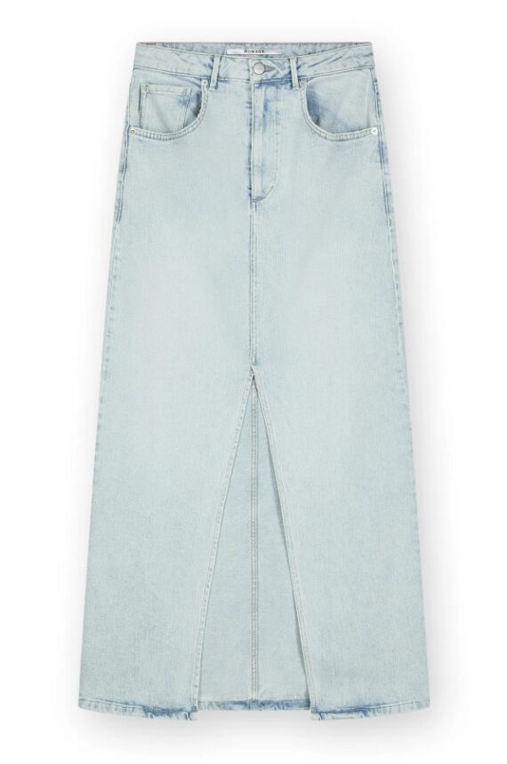Long denim skirt with slit Homage
