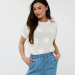 Sweater embroidery flowers Esqualo