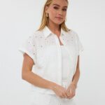 Blouse short embroidery flower Esqualo