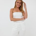 Top bandeau embroidery flower Esqualo