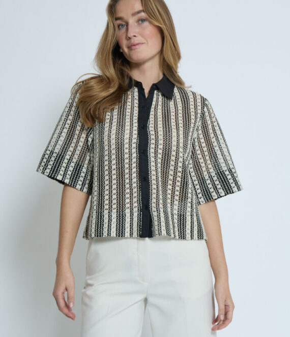 MSNila shirt black striped Minus
