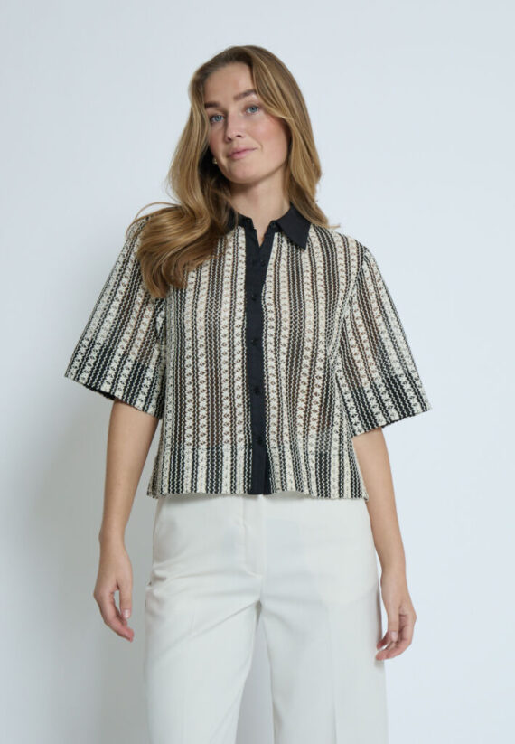 MSNila shirt black striped Minus