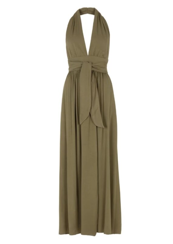 Dominic maxi jurk oil green Freebird