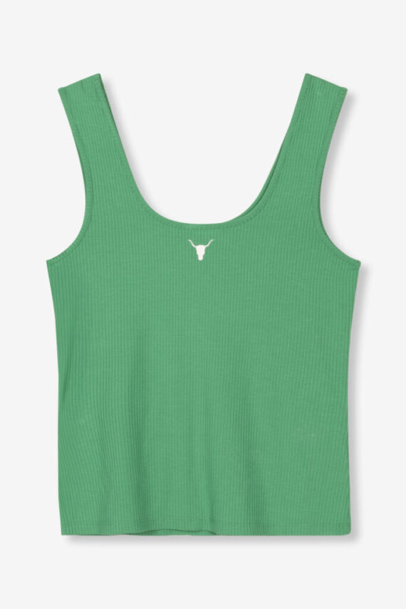 Ladies knitted tanktop groen Alix the Label